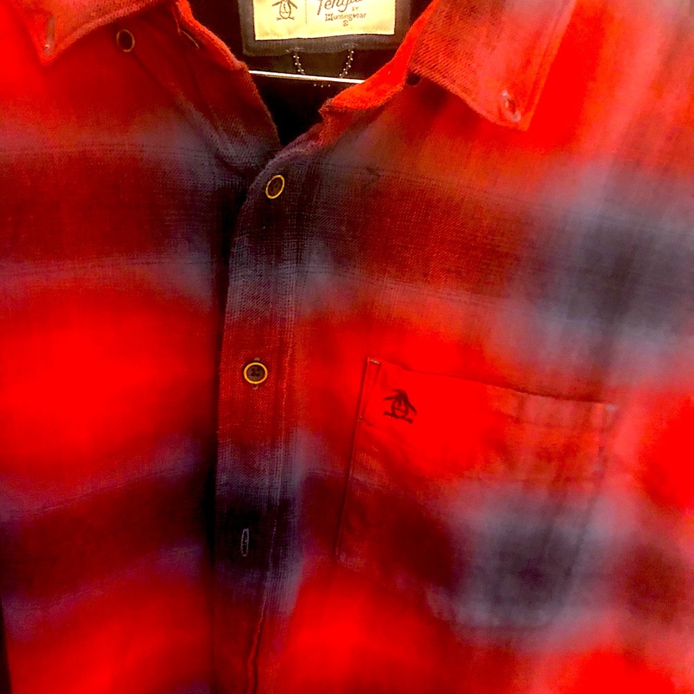 XXXL Original Penguin Men's Long Sleeve Flannel